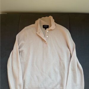 A.P.C. Women's light taupe/pink Crew Neck Sweater